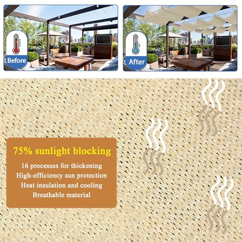 Auvent rétractable pour pergola - Solution pare-soleil en forme de U contre la chaleur - 7