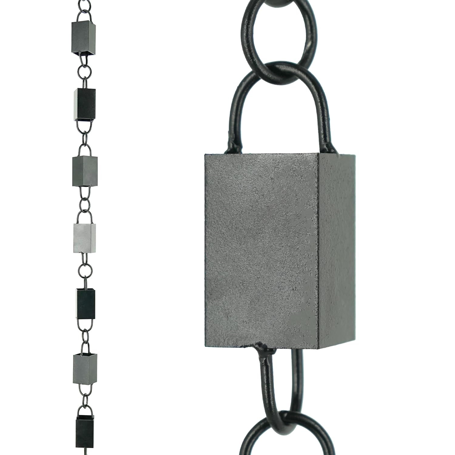 Regenführungskette Aluminium-Regenkette Regenketten Für Dachrinnen Outdoor-Heimdekoration Dekorative Regenkette Verstellbare Länge Für Gartendekorationen Im Freien,Traufen,3m(9.8ft)
