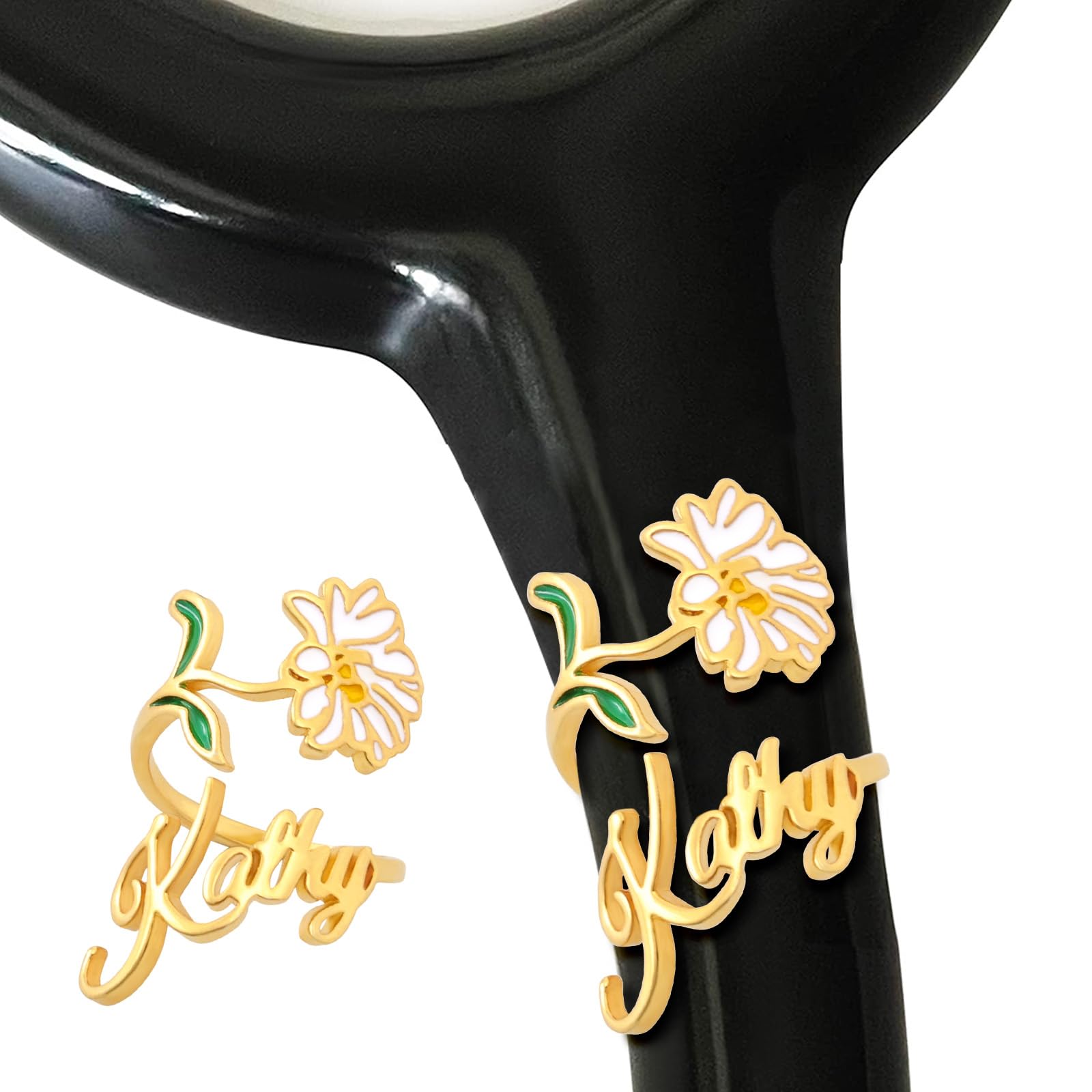 Ultragifta Personalized Stethoscope Name Tag, Stethoscope Charms for Littmann, Stethoscope Accessories ID Tag Gifts for Nurses, RN, Doctor, Medical