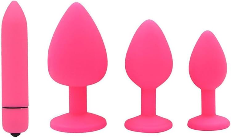 Conejo-vibradores 4 piezas/set tapón anal de silicona tapón ...