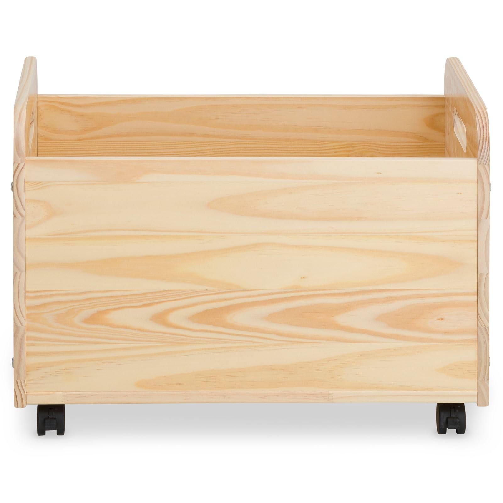 IDIMEX Coffre à Jouets Benjamin sur roulettes 60 x 43 x 40 cm en Bois pour Chambre d'enfant, Rangement Montessori Jouets Peluches, Facile à déplacer, Coloris Naturel