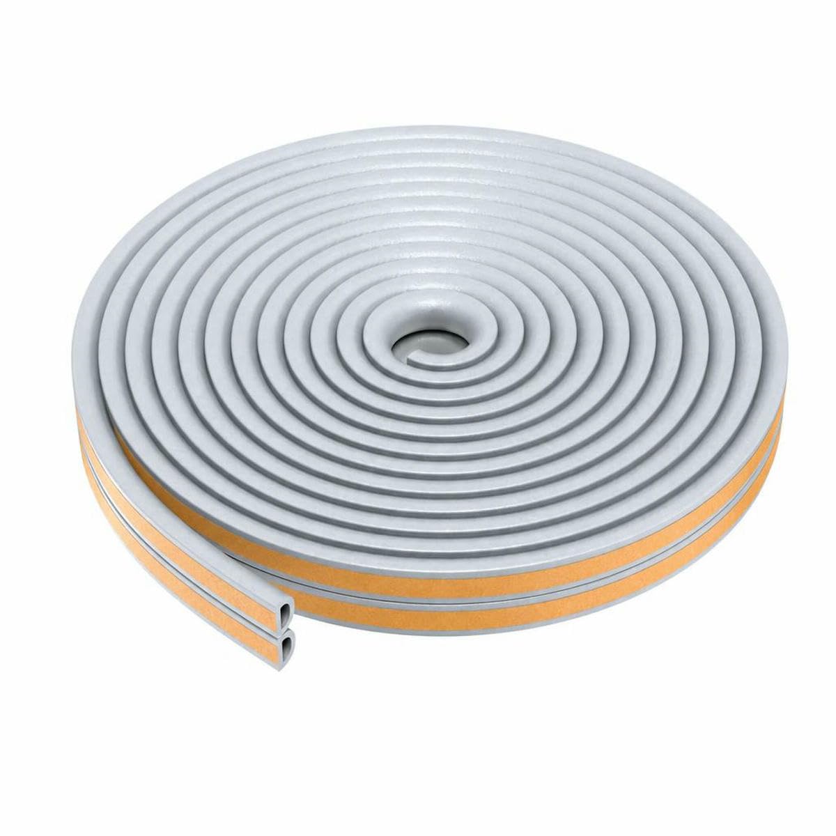 5m/10m Door Seal Strip Self-Adhesive Draft Stopper Tape Window Weather Stripping Insulation Noise Rubber Sealing Strip-D grey-5M (16.4ft)