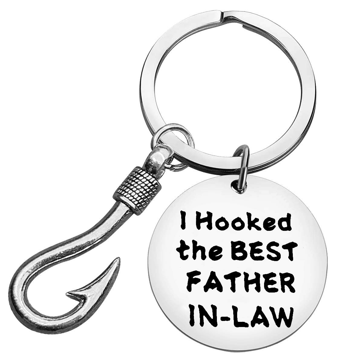 Father in Law Gift I Hooked the Best Father in-law keychain Fishing Lure  Wedding gifts from Bride Fathers Day Fisherman Gift Father of The Groom