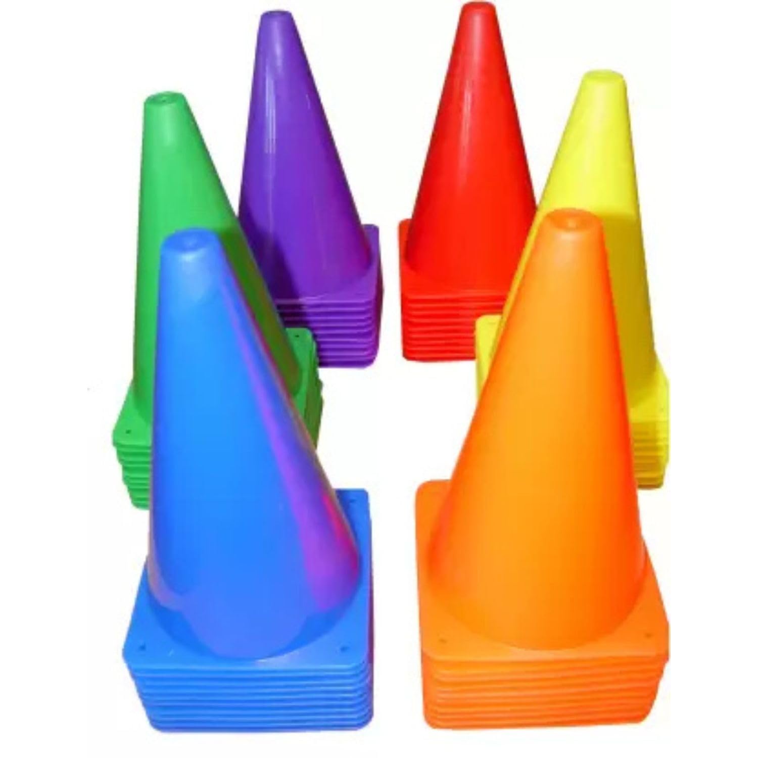 Cone Marker Plastic Sports Training Cones – Durable Marking Cones for Soccer, Agility Drills, and Field Training Multicolor (Pack of-6)-picture-29