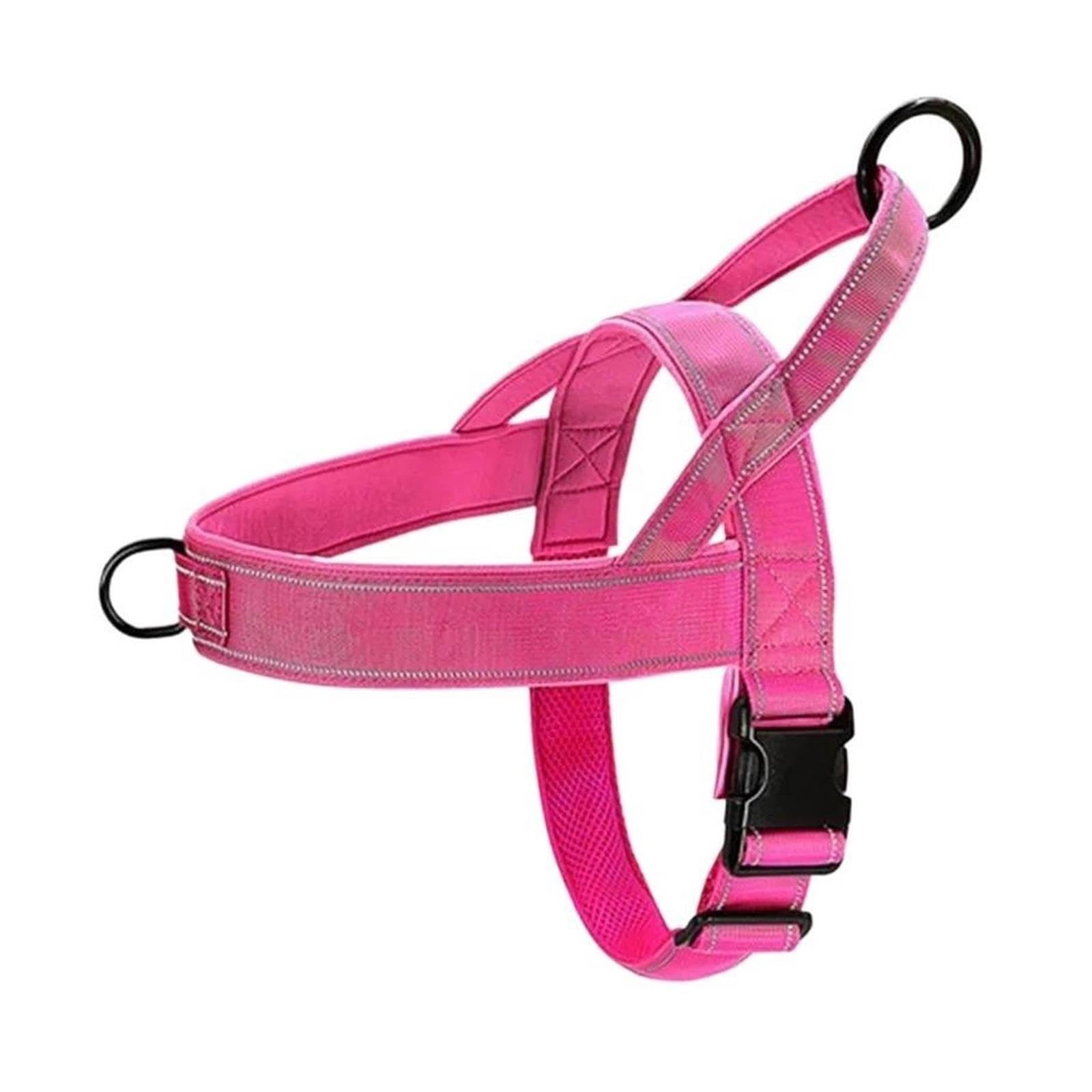 Kompatibel Mit Verstellbarem Geschirr, Outdoor-Weste Griff for Große Hunde(Pink,XL)