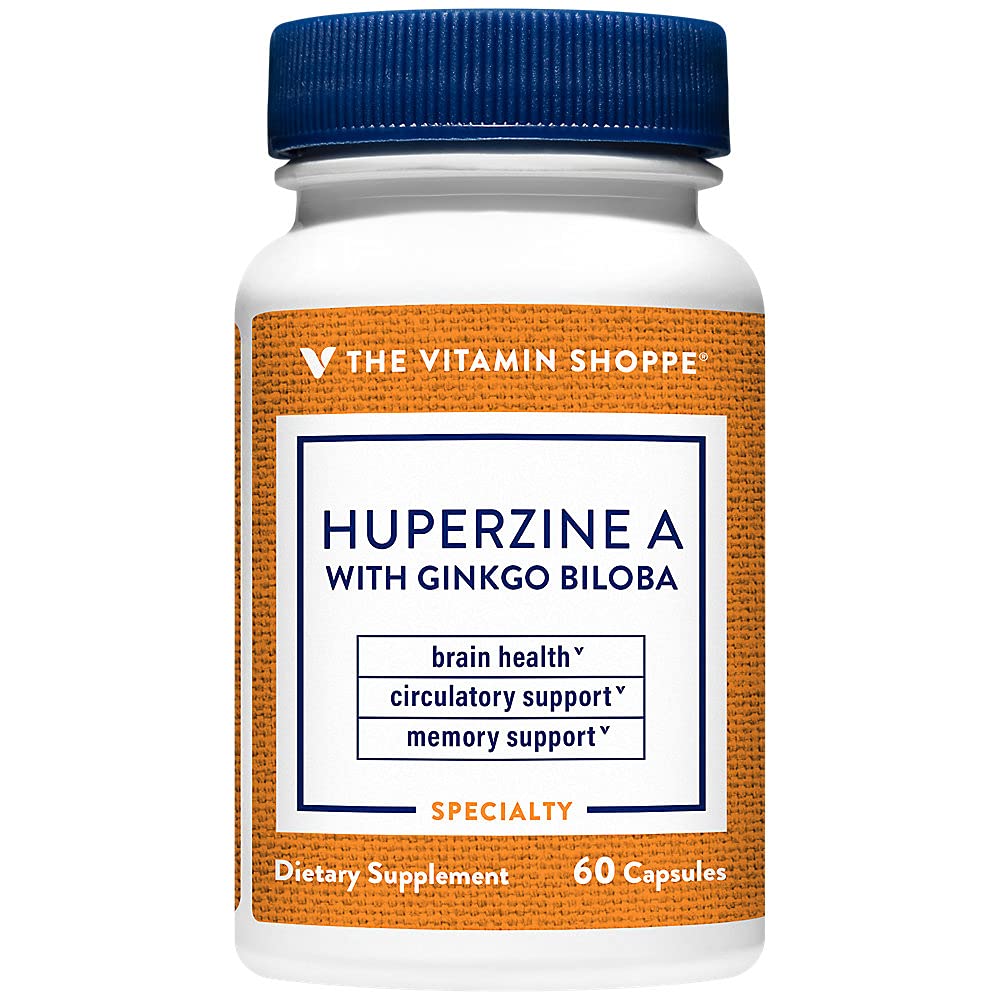 The Vitamin Shoppe Huperzine A with Ginkgo Biloba, 60 Capsules