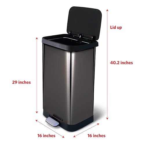 Miniatura 2 de Cubo de basura de acero inoxidable.