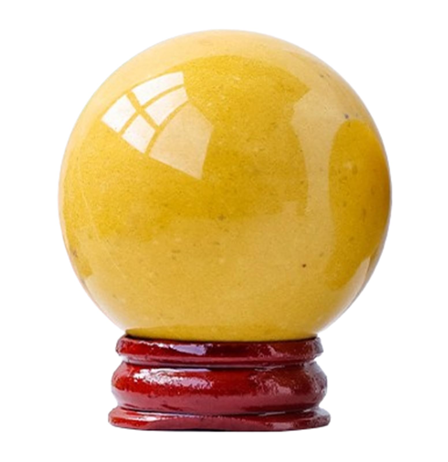 YLQUXEUV Yellow Crystal Ball Gemstone Sphere with Stand Polished Stone for,Decoration,Witchcraft,Scrying,40~50mm