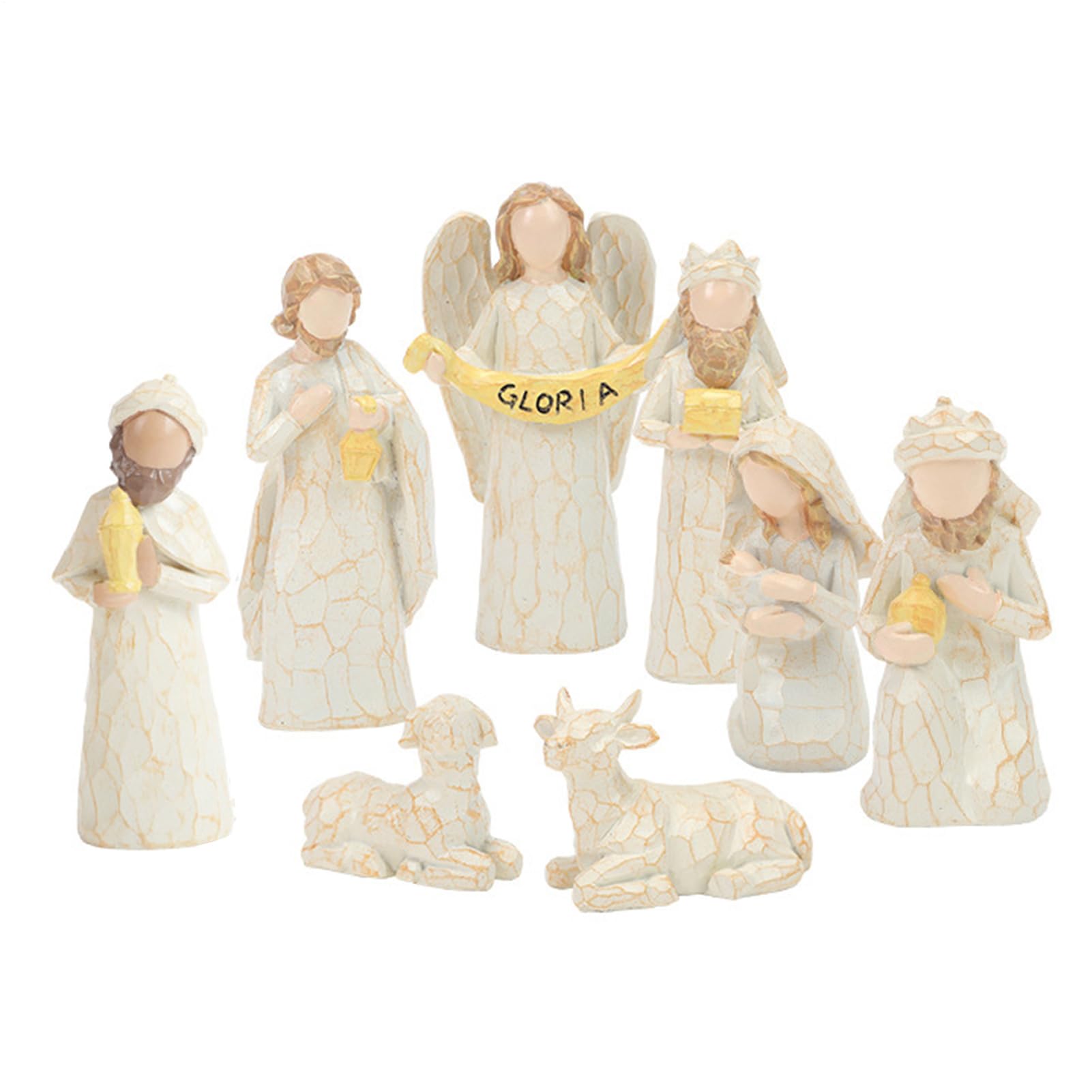 Decoración Navideña del Belén Figuras de Resina Decorativas para Exhibir