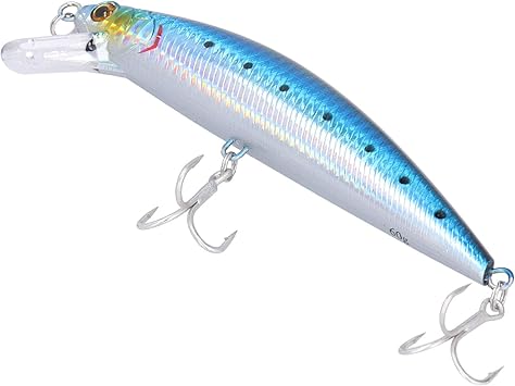 Amazon 海釣り餌 硬くて耐久性のある沈む釣りルアー 川釣りのためのフックの強い浸透 オーシャンボート釣り釣りアクセサリー Blue Fotabpyti スポーツ アウトドア