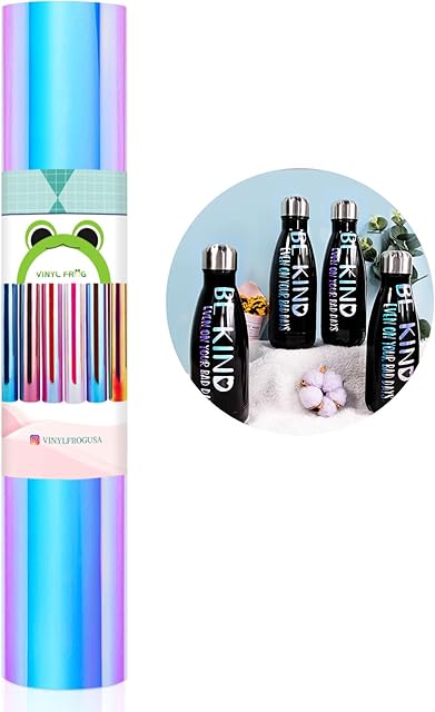 VINYL FROG Holographic Opal White Chrome Craft Vinyl Sheet 12x60inch (1x5ft) Cameo Other Craft Cutters Decoration