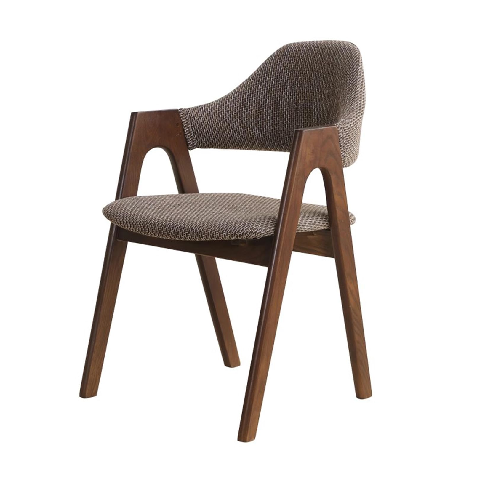 Chaise en tissu de salle à manger au design épuré et finitions soignées