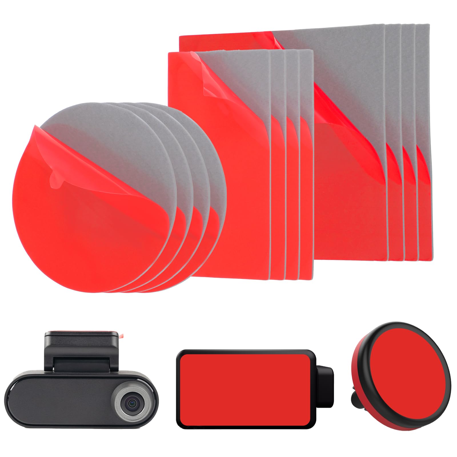 cobee 12 Pcs Double-Sided Adhesive Pads for Dash Cam Mount Windshield Dash Cam Mounting Tape Holder Mount for