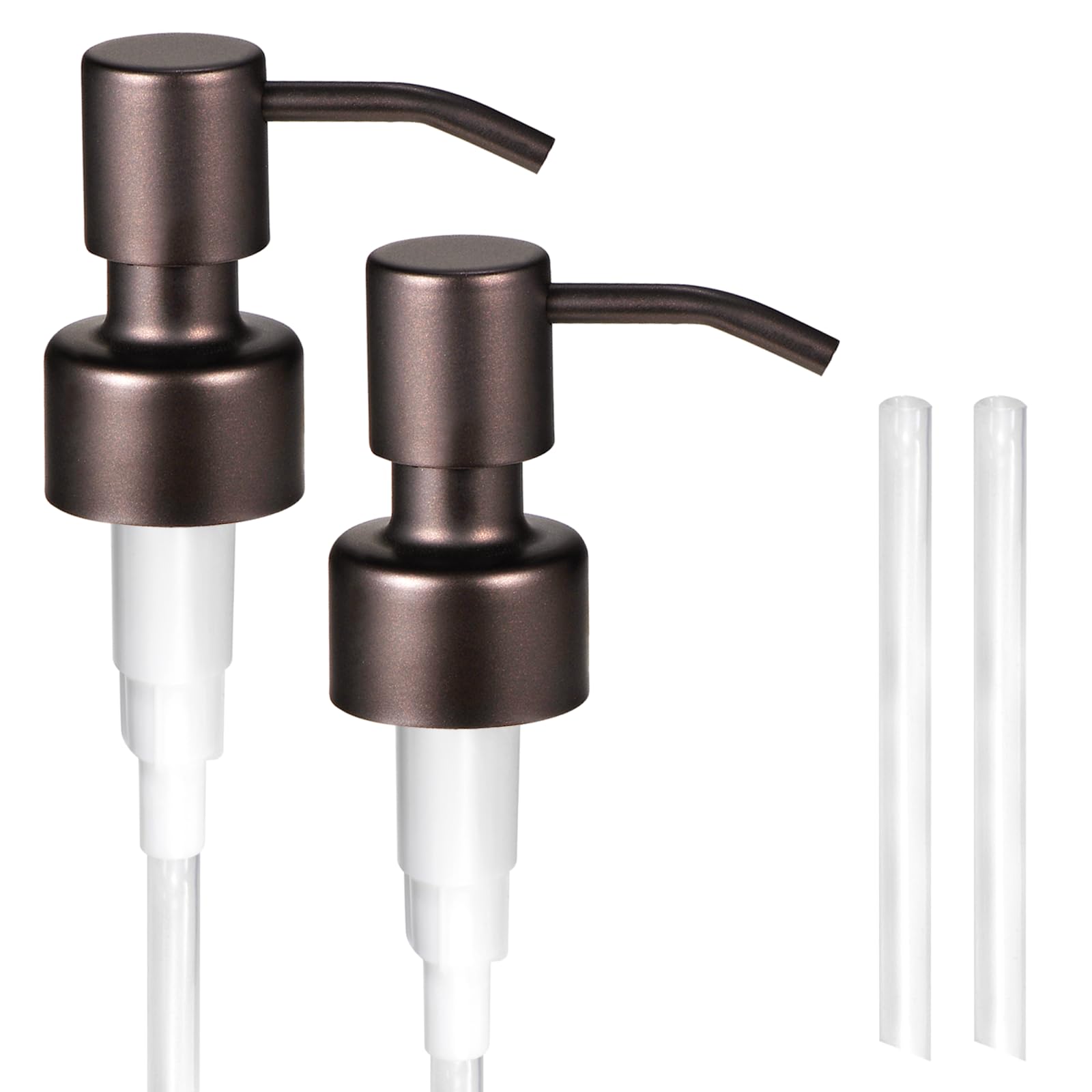 Photo 1 of 2PC Soap Dispenser Lids - 304 Stainless Steel Replacement Pump (Bronze)