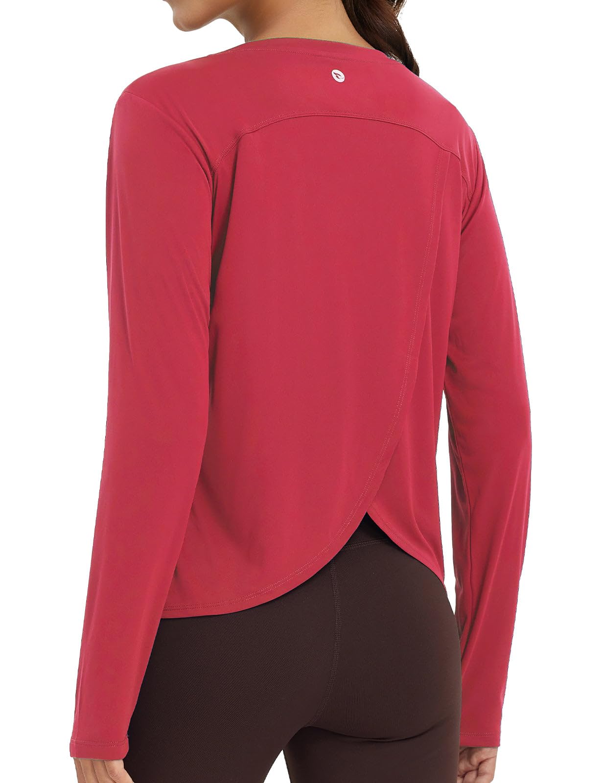 baleaf Womens Running Sun Shirts Long Sleeve UPF 50 Workout Tops UV Athletic Split Back Quick Dry Lightweight