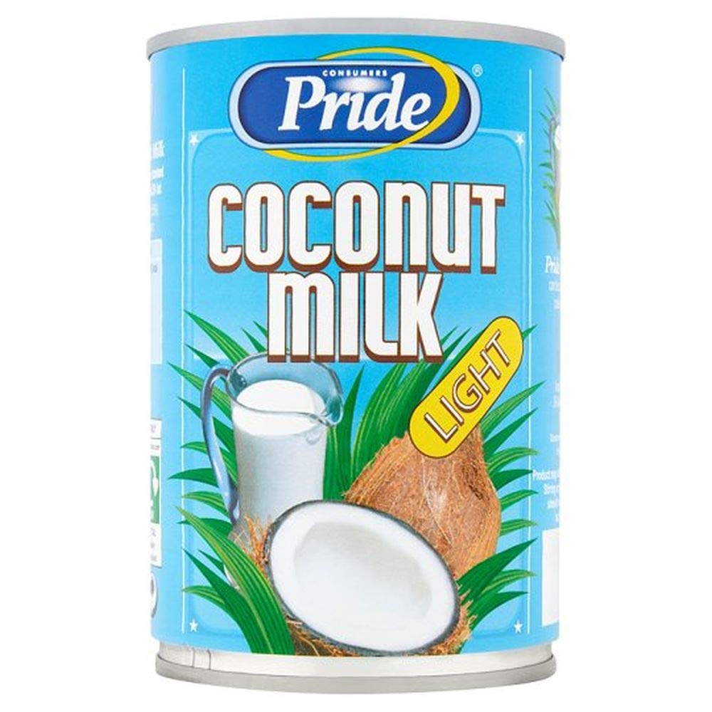Pride Light Coconut Milk 400ML Curries, Soups, Sauces | 65% Coconut | Suitable for Vegans | 400ml (Pack of 1)
