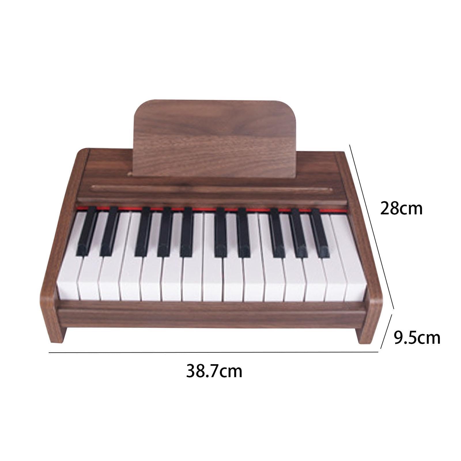 Pianoforte Elettronico Portatile in Legno per Bambini, Alimentato a, Regalo per Neonati, 25 chiaviA