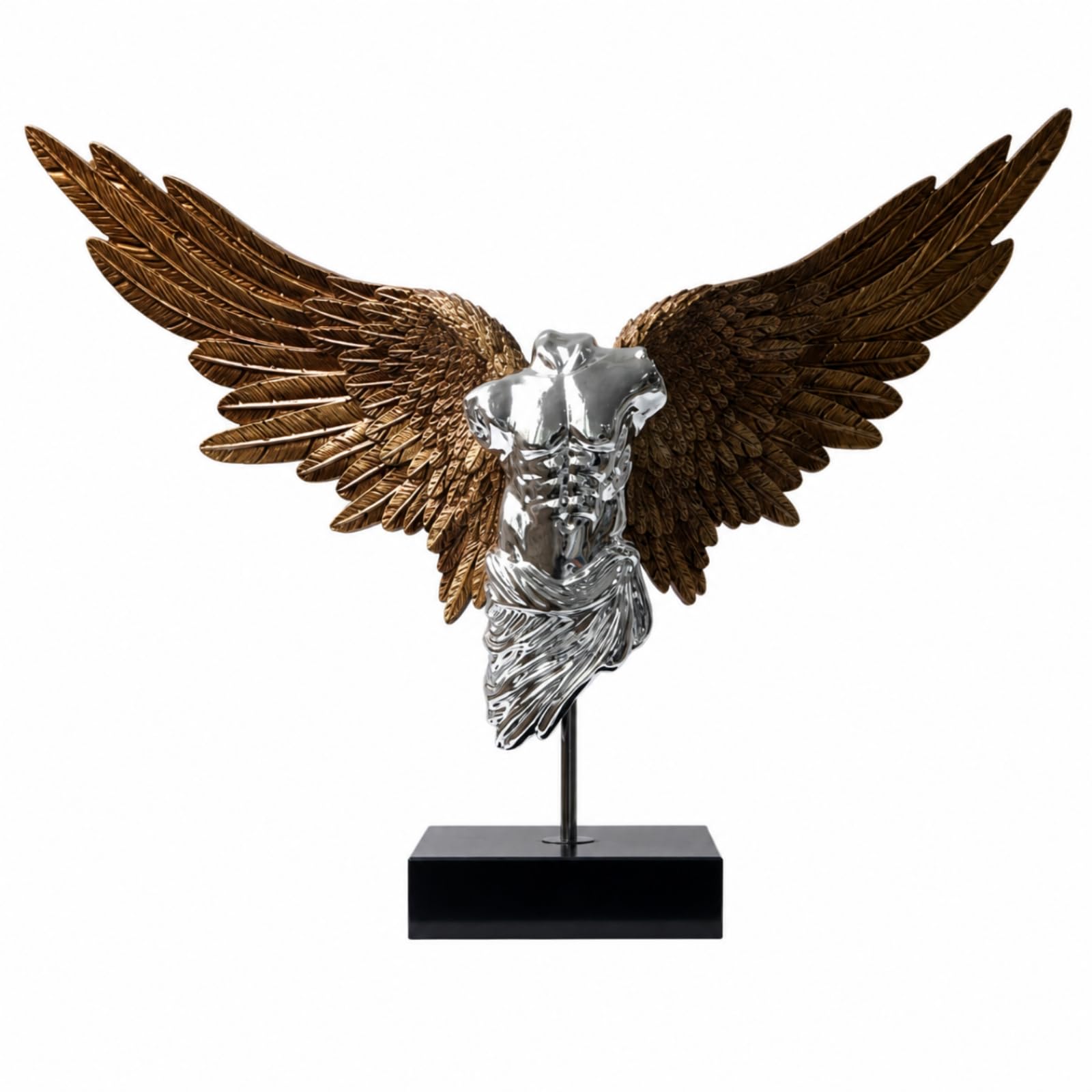 rockible Estatua Torso Abstracto Artística | Elegante, Figura, clásico, coración, para Recibidor, Oficina, Plata Oro Bronce