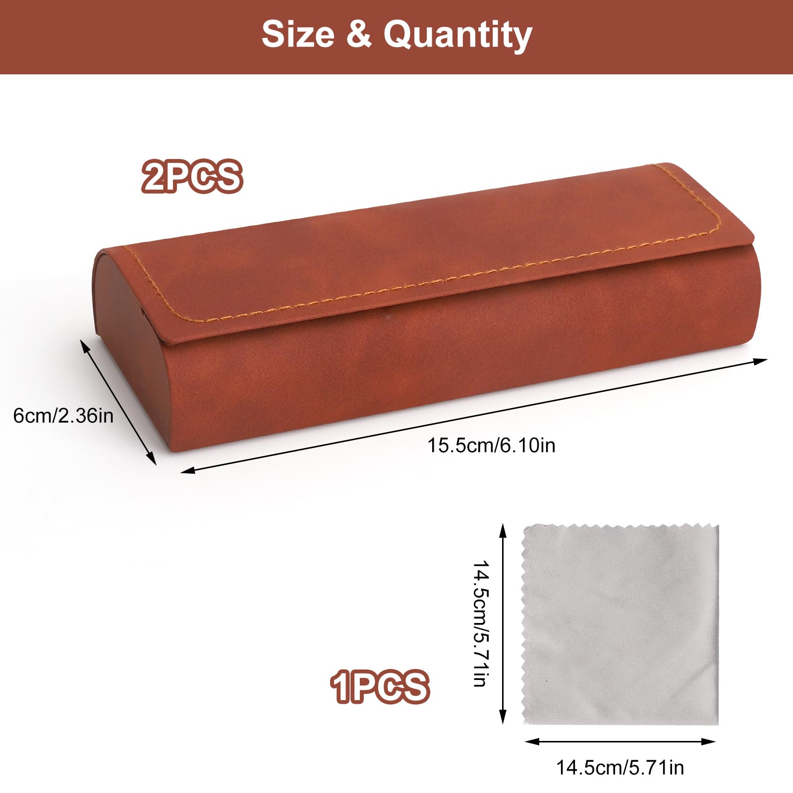 2 sztuki etui na okulary Hardcase skóra metal