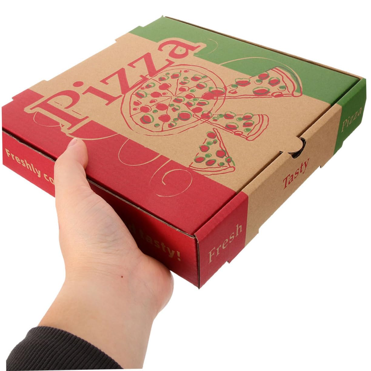10 Stück Pizzakartons 7.28X7.28X1.57In Lebensmittelechte Pizzaverpackung Für Restaurant Takeaway Frischhaltung Und Sichere Aufbewahrung Von Pizza Und Speisen
