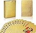 Produktbild Joyoldelf Premium Spielkarten Pokerkarten Skatkarten,mit 24K Poker,aufwendig Aussehen - Hoch Qualität für Ihr Poker Vergnügen (Goldfolie)