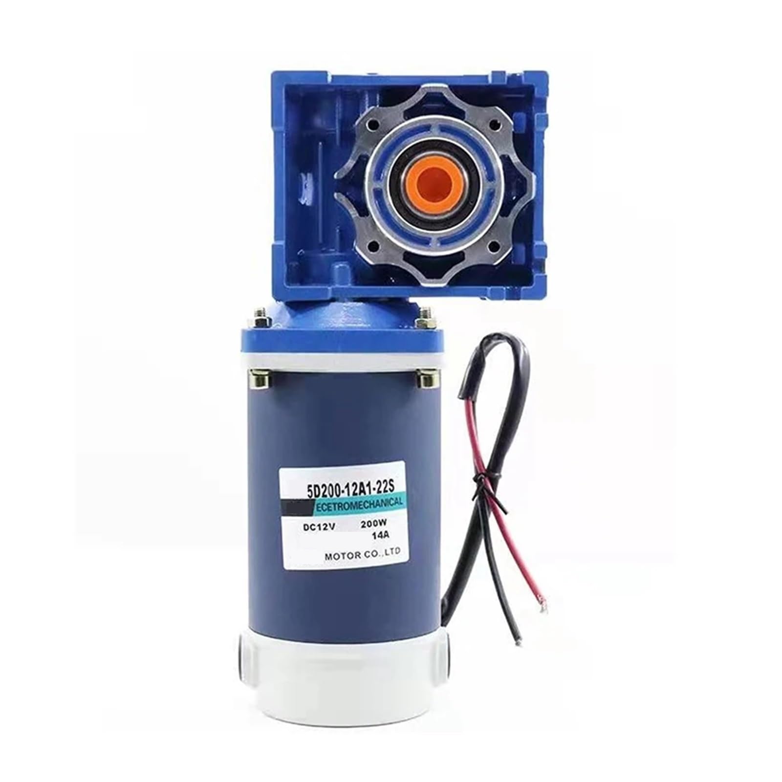 Motorreductor helicoidal de CC de 12 V, 24 V y 200 W con eje de salida doble y par alto de velocidad ajustable(210RPM,12V)