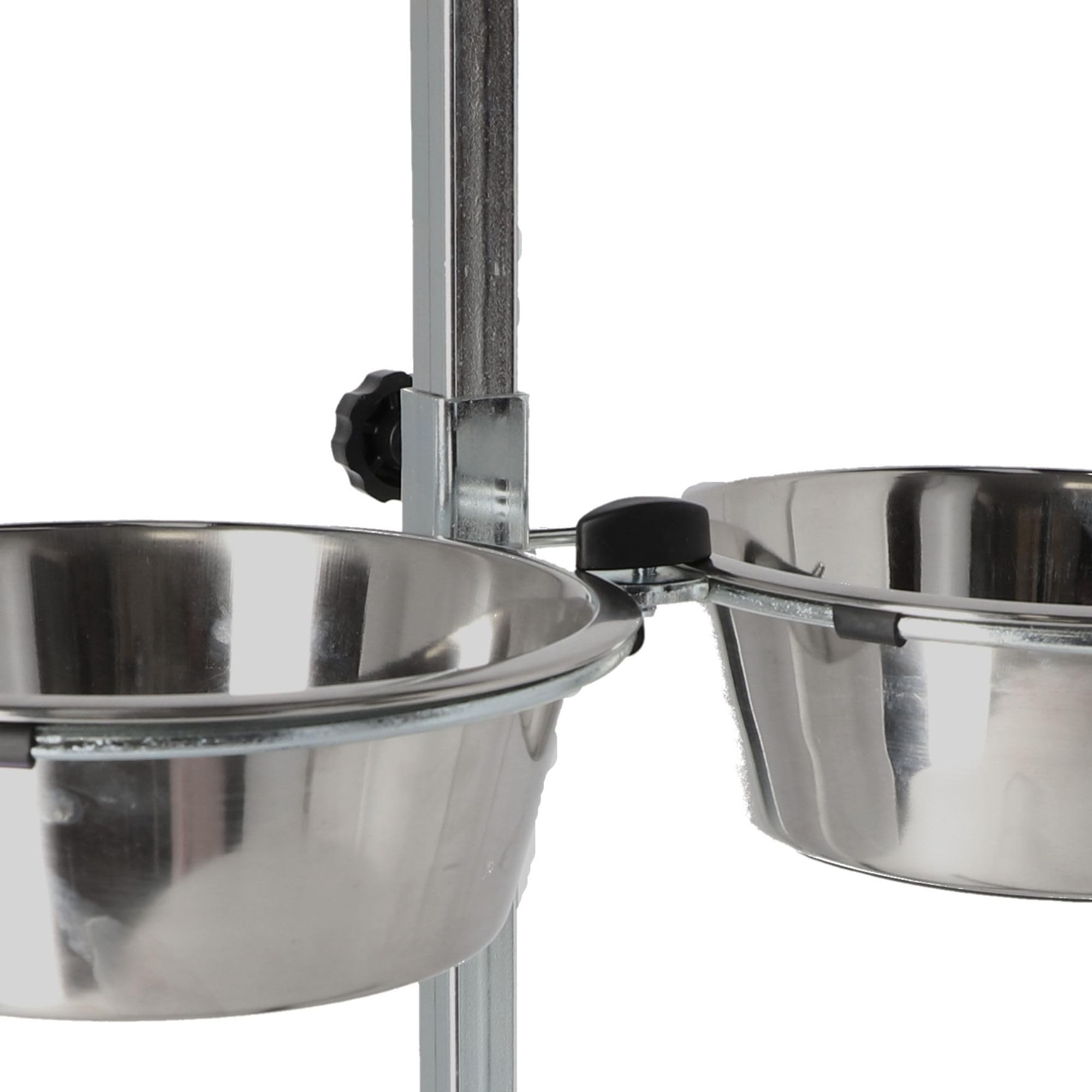 Dingo 17121 - Juego de 2 cuencos para perros en un soporte ajustable, 2 cuencos para perros de 2,83 l
