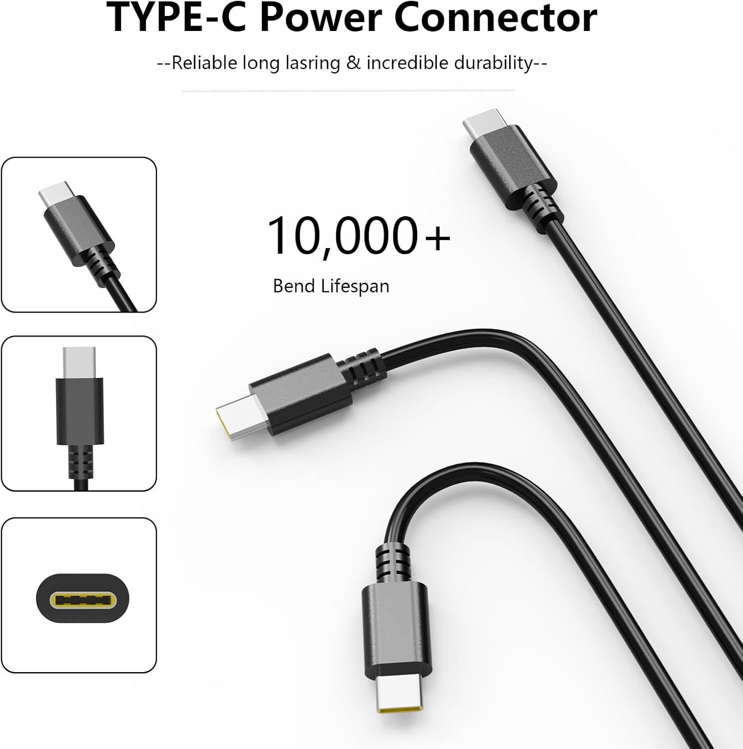 HNHTKJ 65W USB-C Laptop Charger Compatible with Dell Latitude 5420 5430 5300 5400 5520 5540 5400 7420 7430 7320 7410 7440 5530 5410, XPS 13 9360 9370 9380, Chromebook 3100 3110 3400 Type C Power Cord