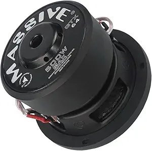 Massive Audio GTX64 – 6.5 Inch Car Audio Subwoofer, High Performance Subwoofer for Cars, Trucks, Jeeps - 6.5" Subwoofer 250 Watt RMS, 500w MAX Dual 4 Ohm, 1.5 Inch Voice Coil. Sold Individually