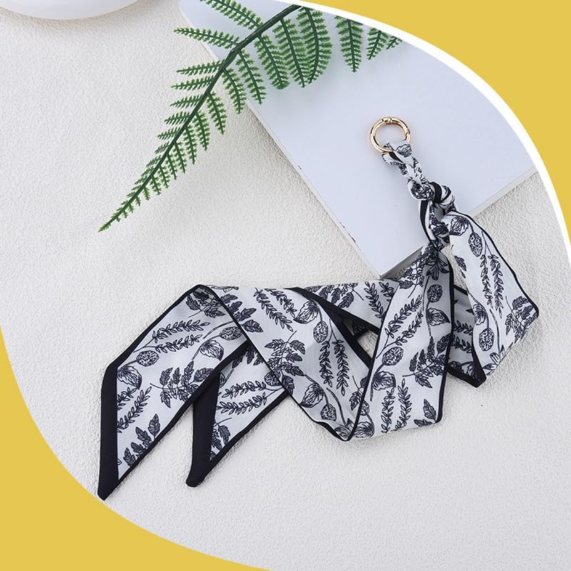 Silky Satin Bow Key Chain for Women Handbags Purse Bowknot Keychain for Ladies Bag Pendant - Image 3