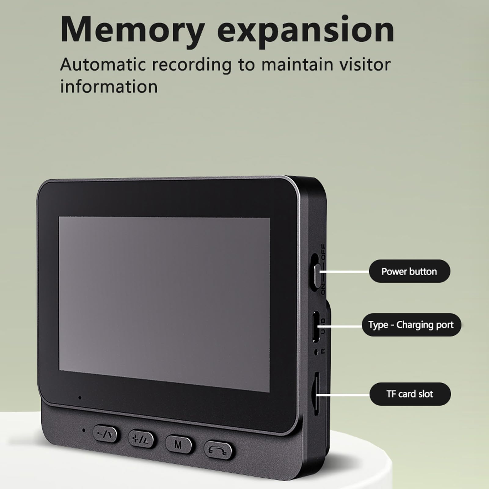 Timbre con Vídeo M13, Cámara de Timbre Visual con Intercomunicador de 2 Vías de 8 MP con Altavoz y Micrófono, Gran Angular de 170°, Grabación Automática y Timbre de Seguridad con