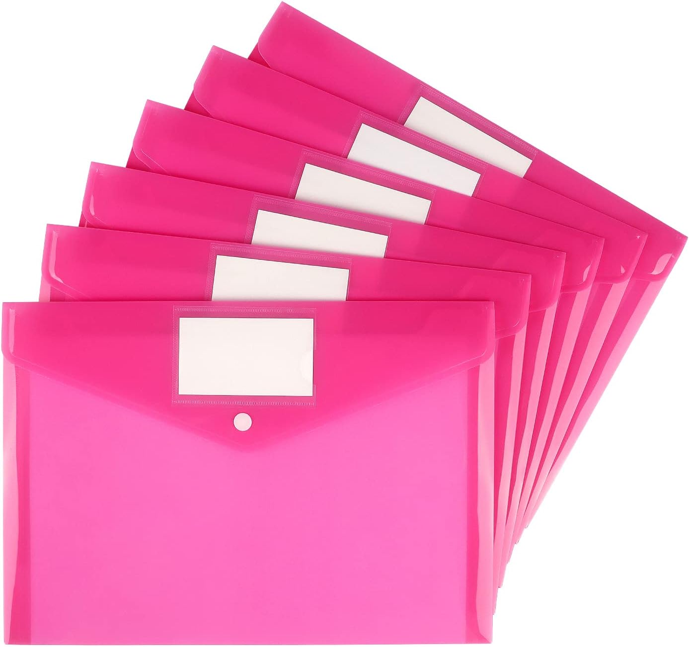 6 Pack Clear Document Folders Plastic Envelopes Poly