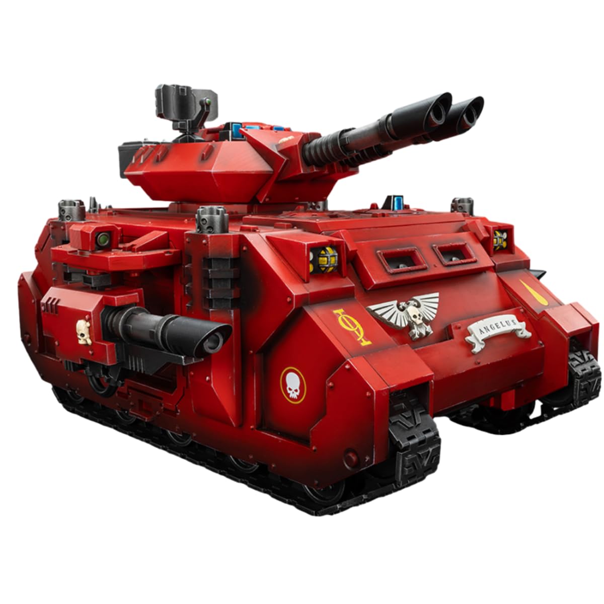 JOYTOY Warhammer 40k Blood Angels figurka 1/18 krwawe anioły, drapieżnik, anihilator z dwoma lascannonami, kolekcjonerskie prezenty, zabawki dla dzieci w wieku 15+ i dorosłych, 25 cm
