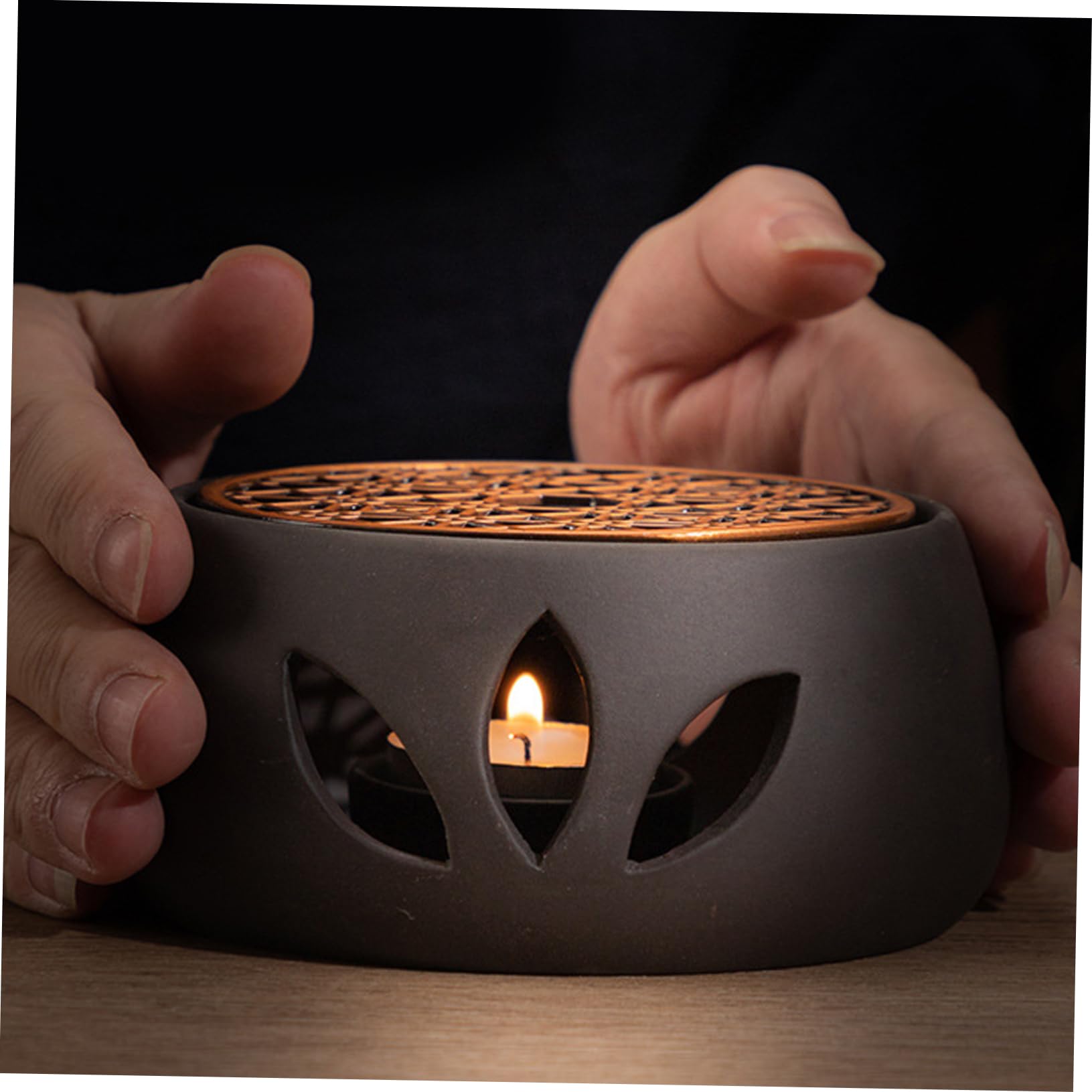 Calentador Fácil Estilo Cerámica para de Tetera Japonés Calentar Té de Transportar Casa Adecuado para Fiestas de Cumpleaños y Reuniones Familiares