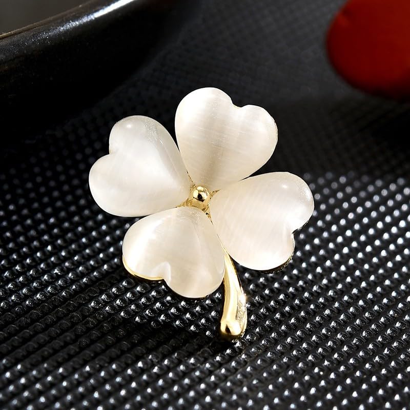 Image of Pearl Flower Brooch for Women - Gold Plated Pearl Flower Pin Rhinestone Buttons Lapel Pin Jewelry - Valentine's Day Gift
