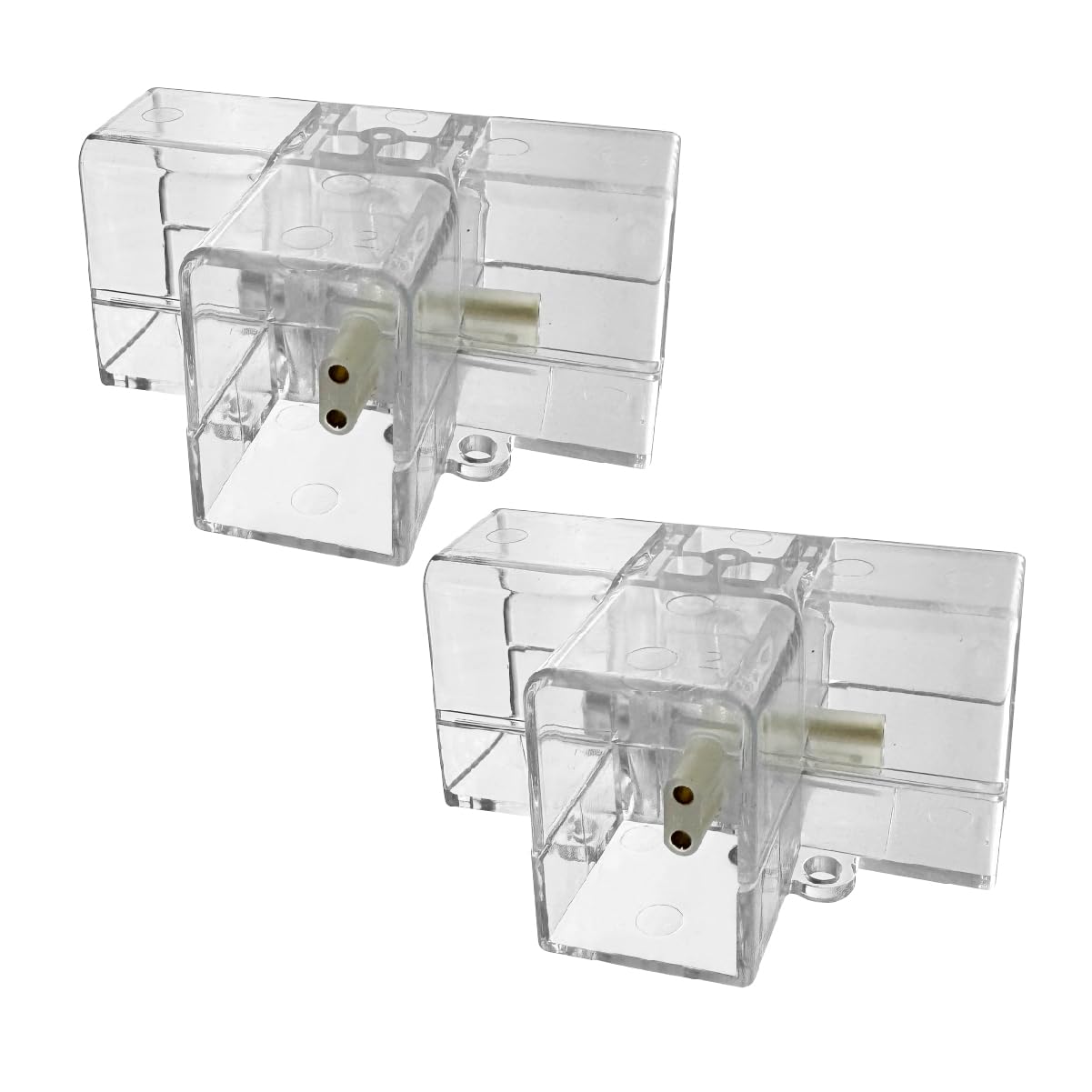 2 Pack Hexagon Garage Light Connectors 90 T-Connector 2 Pin 3 Way LED Garage Light Copper Pin DIY