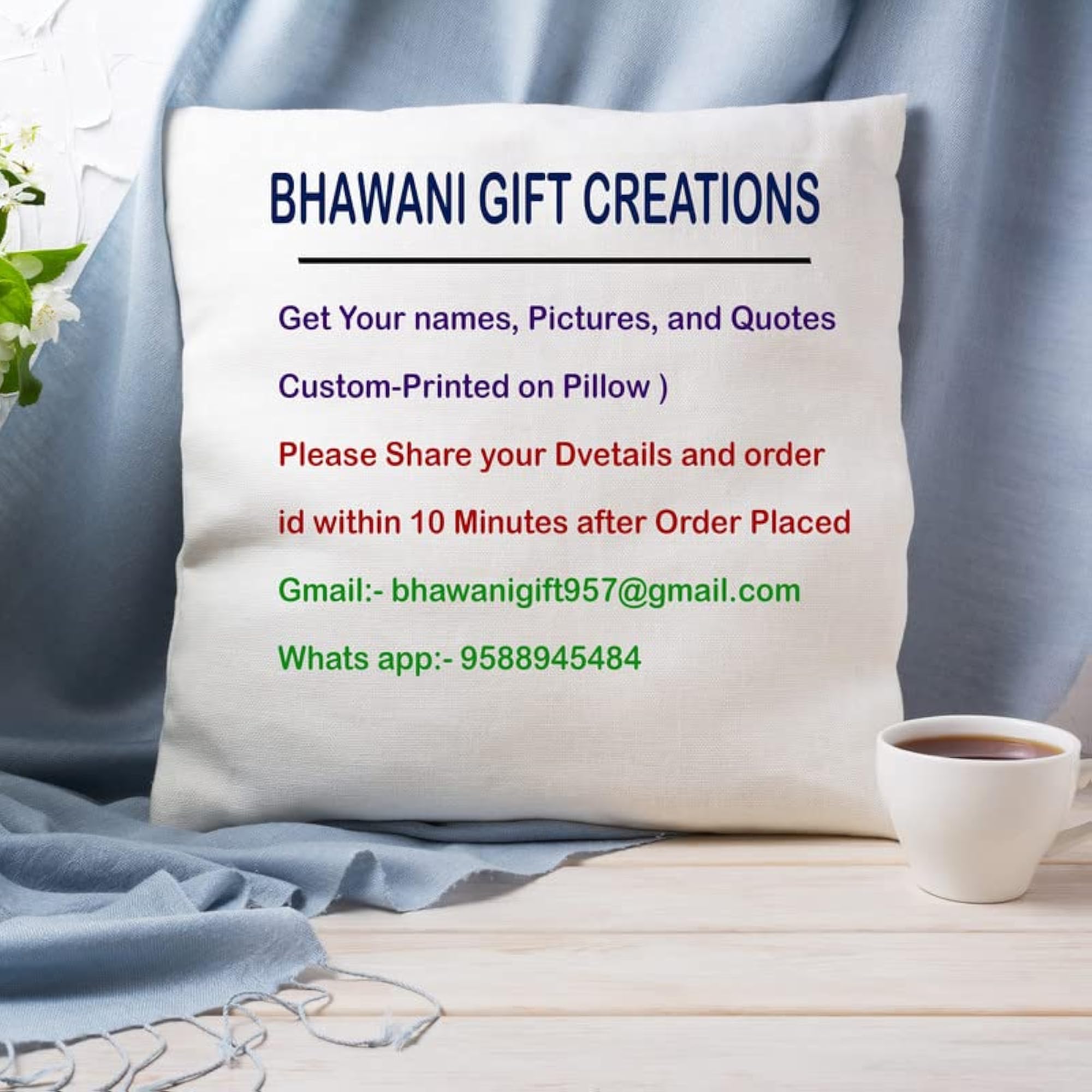 World's Best Brother Personalized Cushion with Key-Chain