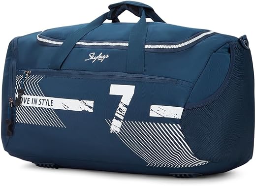 Skybags Polyester Stride 52Cm Gym Duffle Bag for Men and Women with Multiple Pockets and Separate Shoe Compartment for Tra...