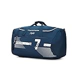 Skybags Polyester Stride 52Cm Gym Duffle Bag for Men and Women with Multiple Pockets and Separate Shoe Compartment for Travel, Sports and Workouts (Blue) with Wet Pouch