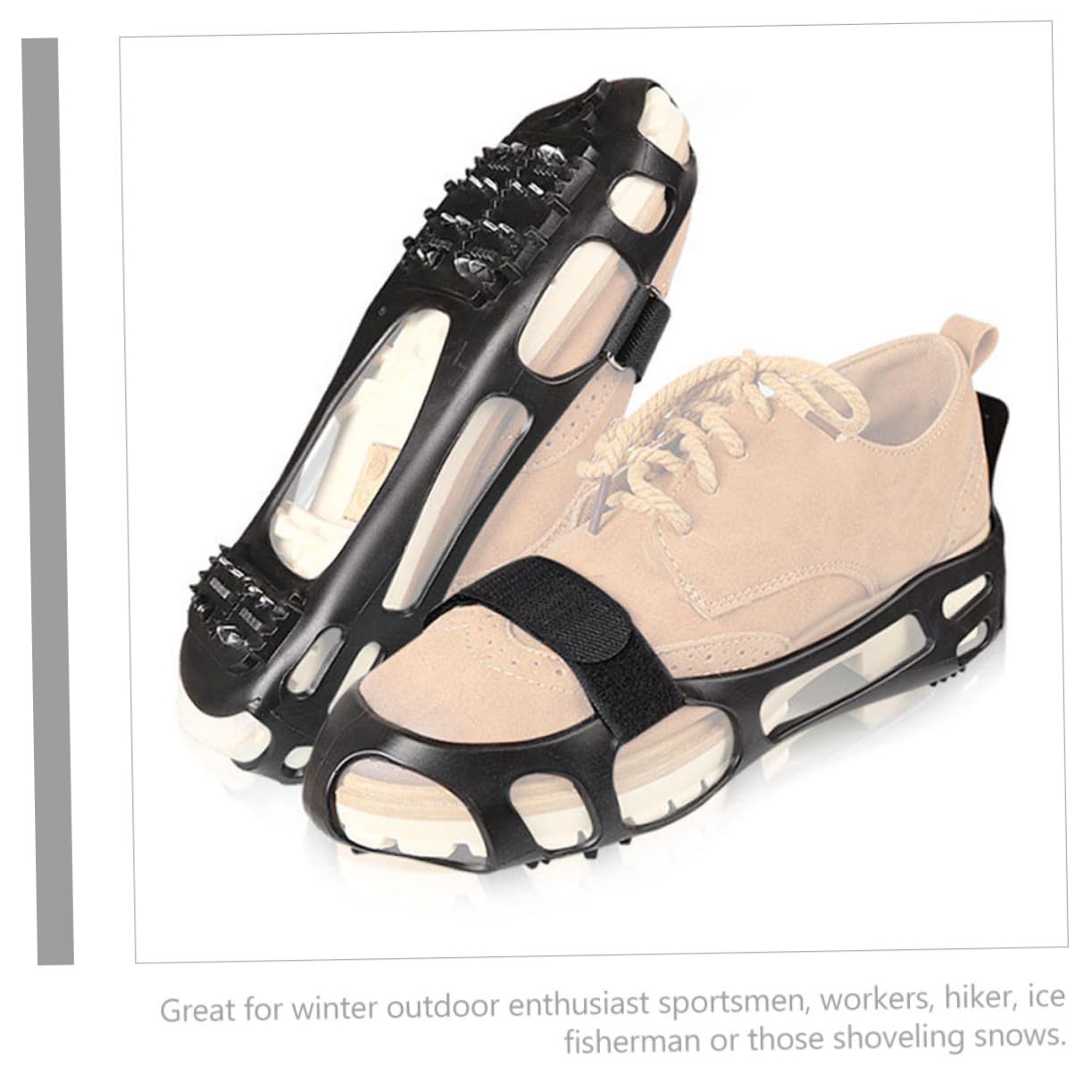 Healvian 5 Sätze Rutschfeste Abdeckung Steigeisen Für Schuhe Traktion Für Schuhe Steigeisen Spikes Riemen Tragbare Schuhgreifer Schuhzubehör Metall Black 4 Paare * 5