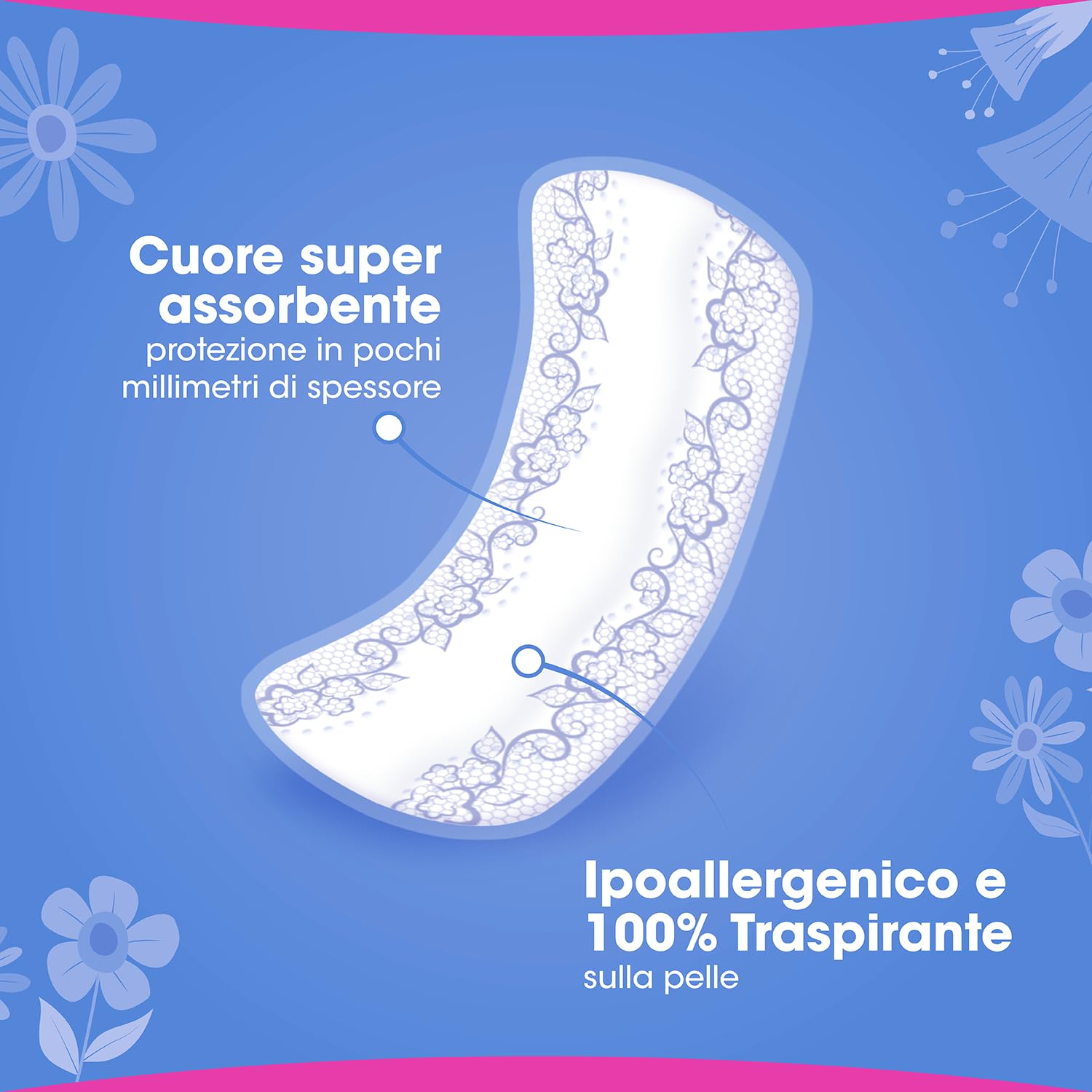 LINES INTERVALLO COTTON SOFT, proteggislip disteso, salvaslip per piccole perdite, delicato come cotone, traspirante, neutralizza odore (Confezione da 4)