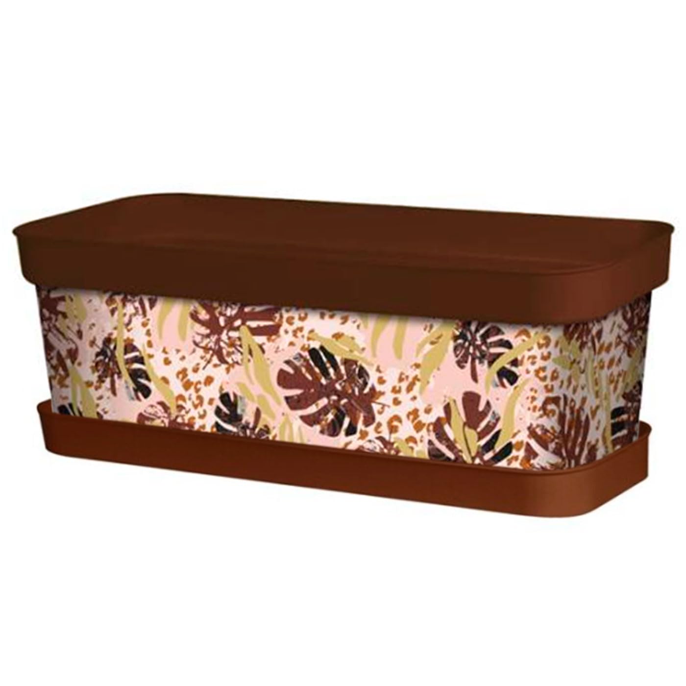 AC - Jardinera con Plato - Fabricado en Polipropileno - PLFT - Macetero para Jardin - Maceta para Plantas y Flores Rectangular de Plástico con Agujeros de Drenaje - 50 cm - Color Antracita — view 17