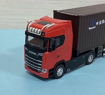 Amazon.co.jp: スカニア コンテナ トレーラー COSCO レッド SCANIA