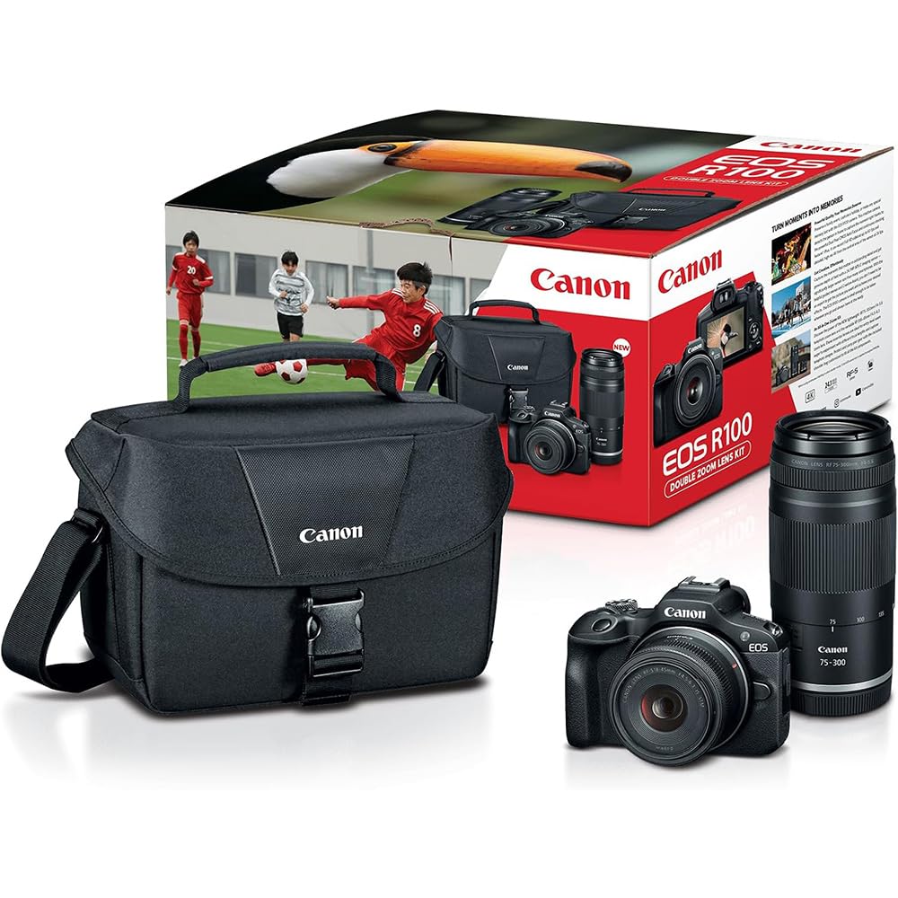 Amazon.com : Canon EOS R100 Camera Double Zoom 2 Lens Kit w/RF-S