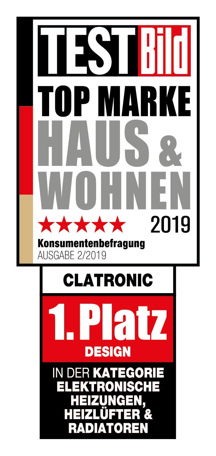 Clatronic® Chauffage par convecteur | Chaleur mobile | Chauffage électrique à 3 niveaux de chauffage | avec thermostat | jusqu'à 40m² | Convecteur avec protection contre la surchauffe | KH 3077 N