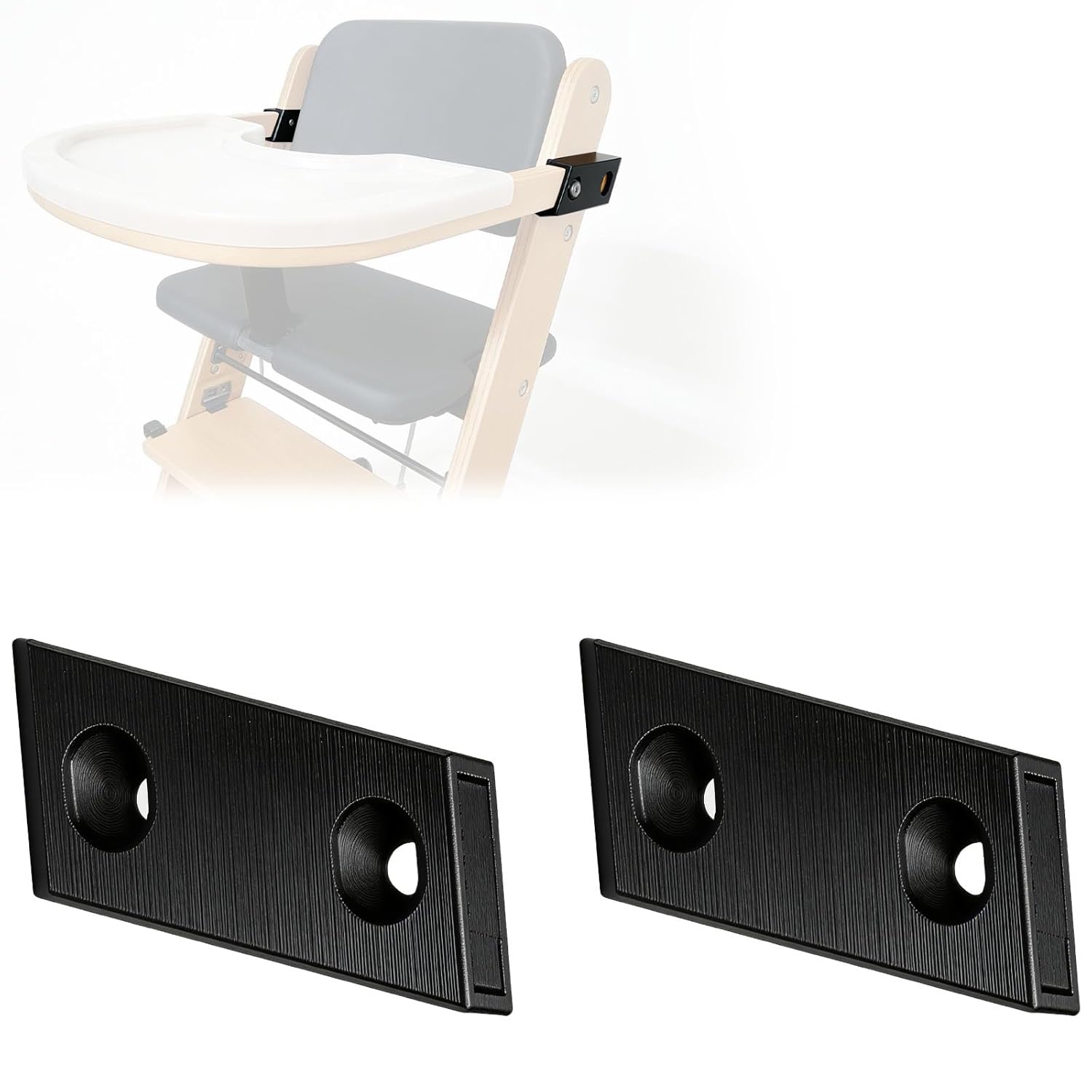 High Chair Tray Replacement Parts Compatible with Beyond Junior Y Chair, 3D Printed PETG-CF Tray Brackets to Fix Loose Tray, Load-Bearing Support Blocks