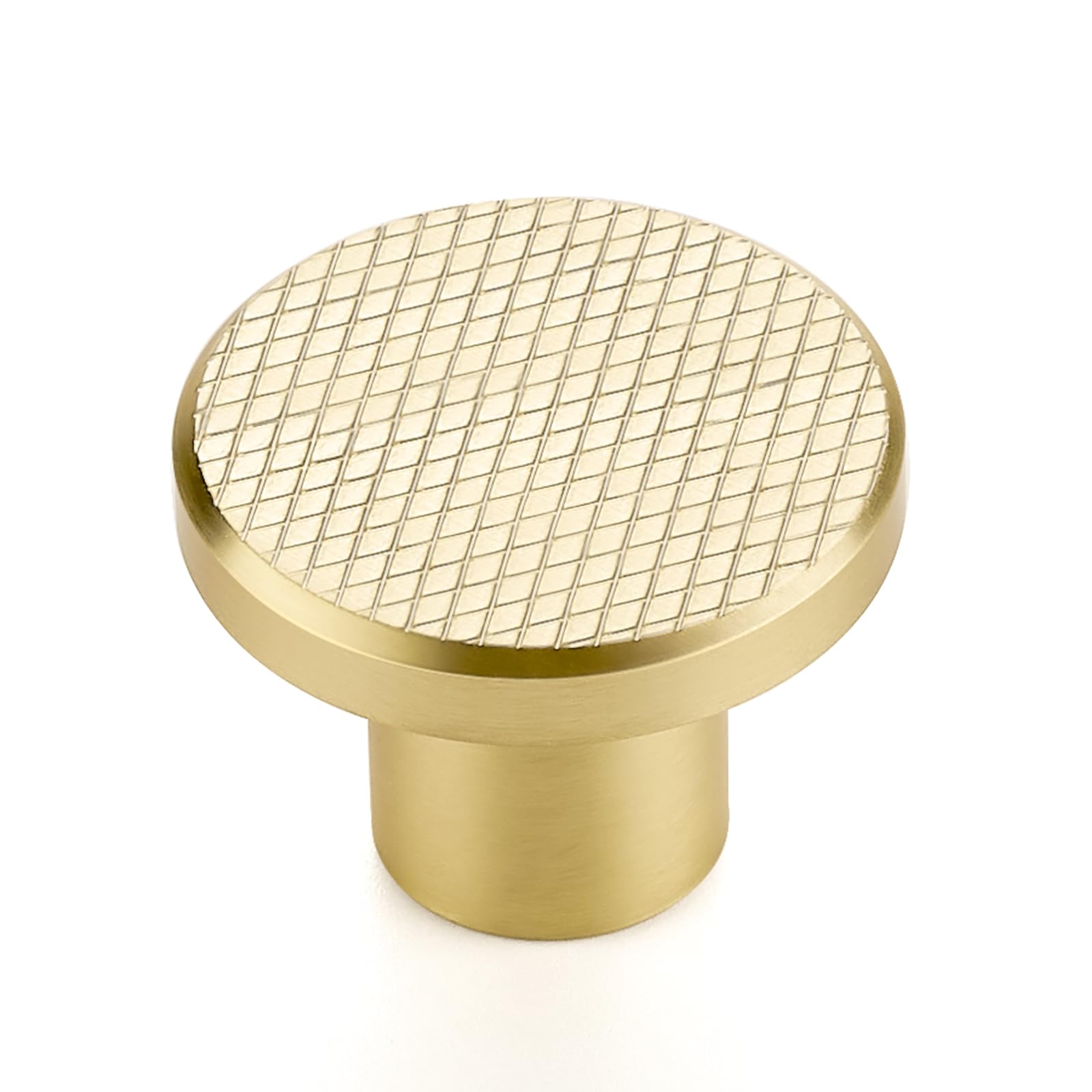 Boutons d'armoire en laiton brossé 30mm poignées rondes pour cuisine et meuble de salle de bain