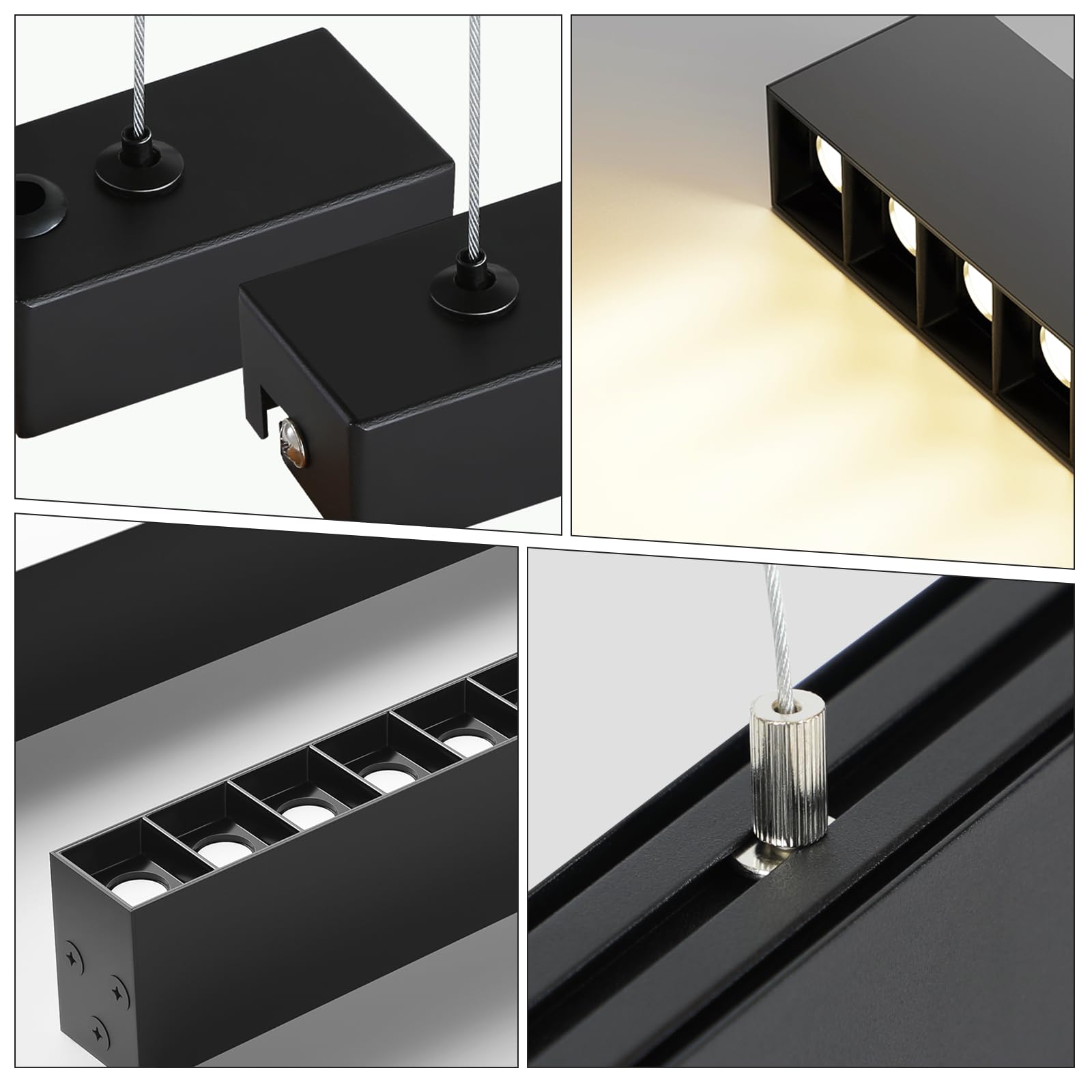 Lucide Tears 8 cluster hanglamp lineair zwart Lucide Tears 8 cluster hanglamp lineair zwart