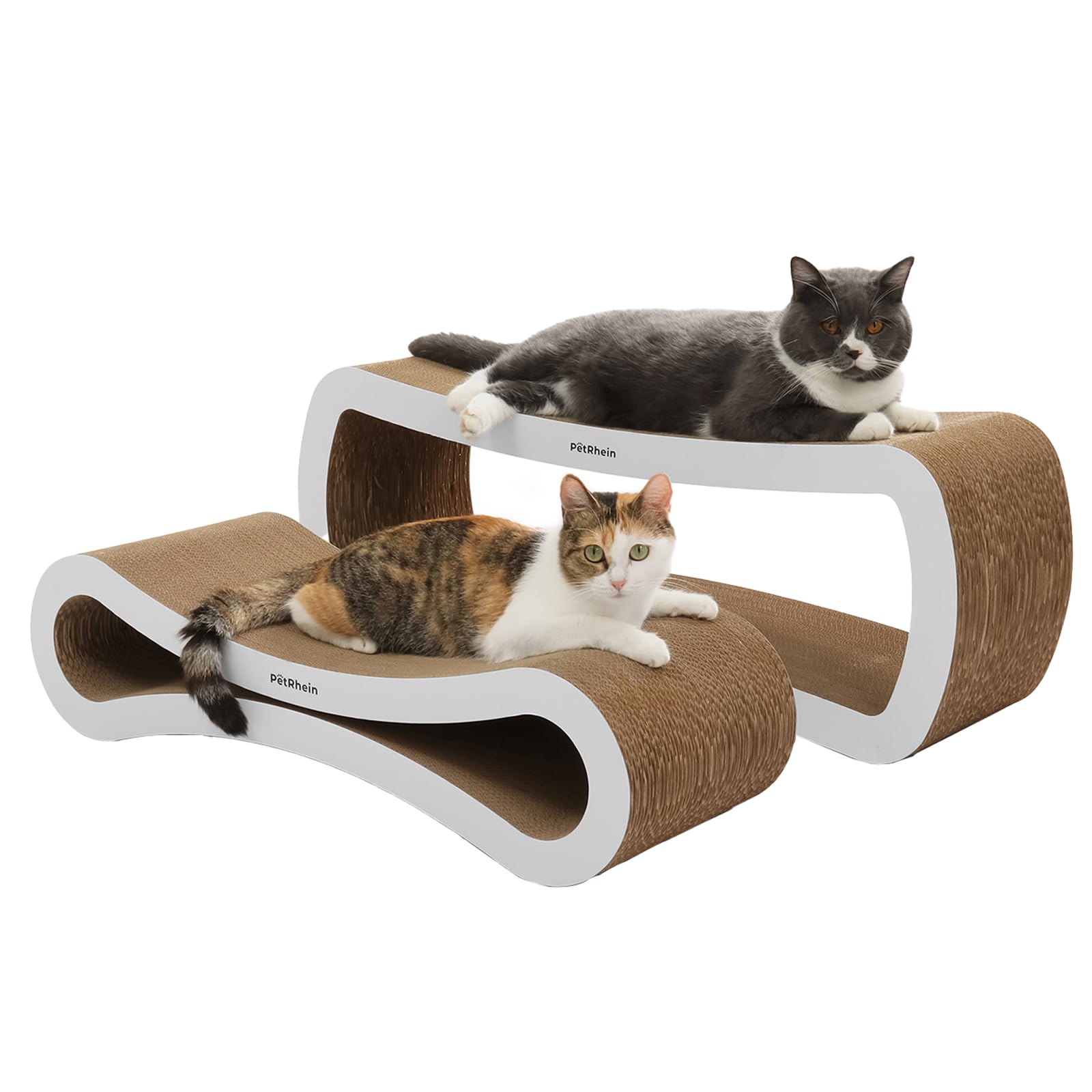 PetRhein XXL Kratzbrett für Katzen zum Spielen und Ausruhen, Verschleißfestes Kratzpapier