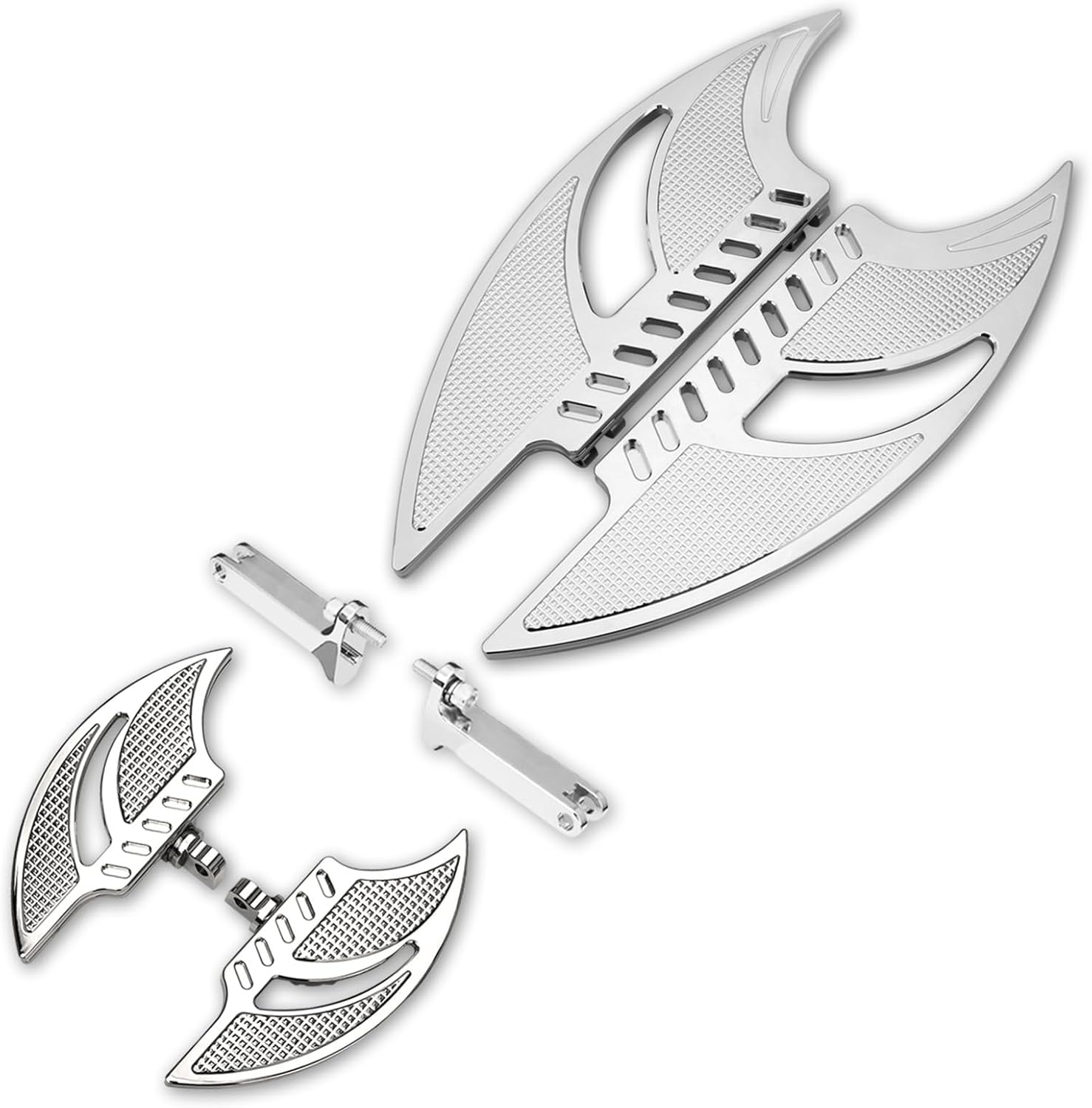 Happy-Motor Chrome Blade Rider Passenger Floorboards Touring Street Glide Flhx Fltr For Harley Fltrx Electra Glide Flht Softail Slim Fls 1980-2020